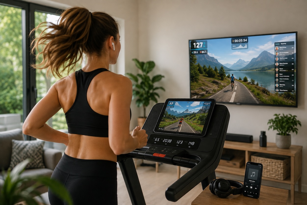 Loopband apps: wat kun je met Zwift, Kinomap en muziek?